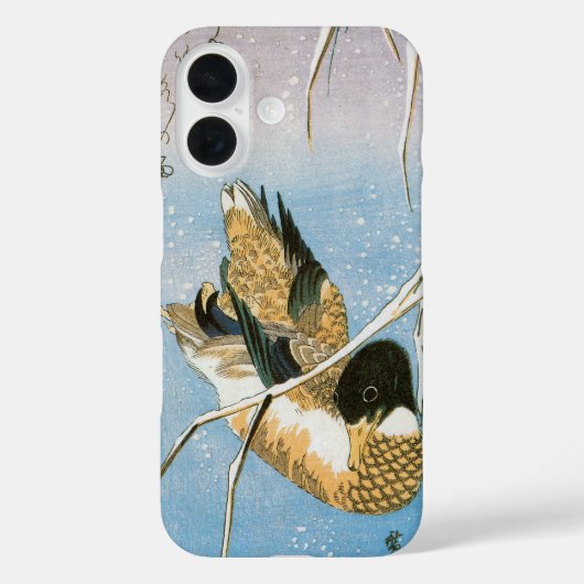 Coques Case-Mate iPhone Canard sauvage Nage neige Laden Reeds par Hiroshig (Verso)