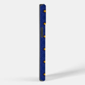 Coques Case-Mate iPhone Canard sur fond bleu avec kaléidoscope jaune (Verso / Droite)