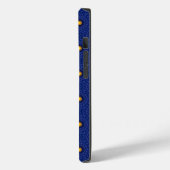 Coques Case-Mate iPhone Canard sur fond bleu avec kaléidoscope jaune (Verso / Gauche)