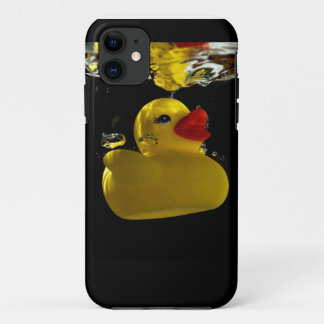 Coque iPhone 11 Canard sur le noir
