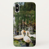 Coques Case-Mate iPhone Canards blancs, caleçons, cattails, lac (Dos)