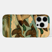Coques Case-Mate iPhone Canards colverts en vol, art faunique (Verso (horizontal))