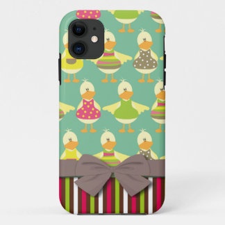 Coque Case-Mate Pour iPhone canards d'été mignons et rayures