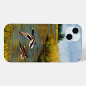 Coques Case-Mate iPhone Canards-Majards Survolant L'Étang (Verso (horizontal))