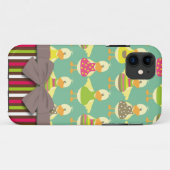 Coques Case-Mate iPhone canards mignons d'été et rayures (Dos (Horizontal))