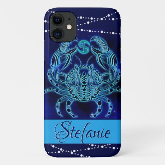 Coques Case-Mate iPhone Cancer dans le bleu foncé Coque-coque iphone d'acc (Dos)
