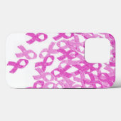 Coques Case-Mate iPhone Cancer du sein Pink Velvet Ribbon (Verso (horizontal))