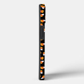 Coques Case-Mate iPhone Candy Corn Halloween noir et orange (Verso / Droite)