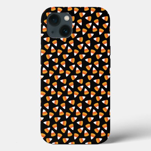 Coques Case-Mate iPhone Candy Corn Halloween noir et orange (Verso)