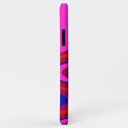 Coques Case-Mate iPhone Candy Swirl Rouge Hot Rose design (Dos/Droite)