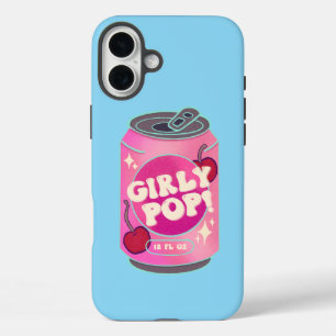 Coques iPhone 16 Plus Canette de soda rose Girly Pop Cherry Rétro Y2K