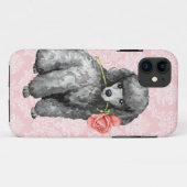 Coques Case-Mate iPhone Caniche miniature de rose de Valentine (Dos (Horizontal))