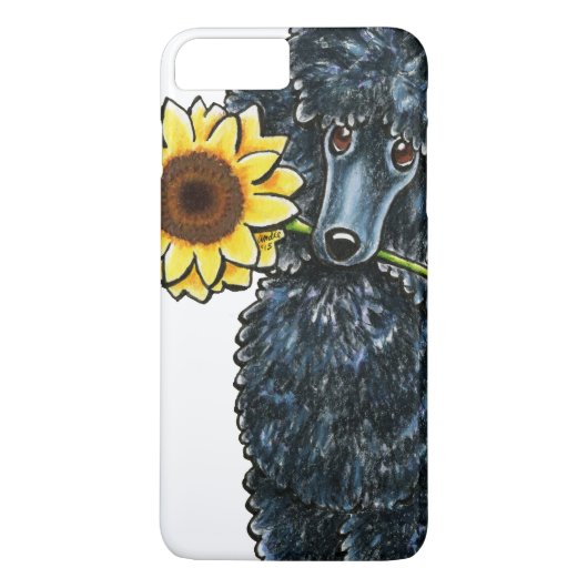 Coques Case-Mate iPhone Caniche noir soleil (Dos)