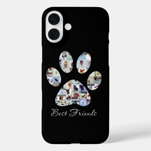 Coques Case-Mate iPhone Canvas photo Empreinte de patte de chien, Canvas d (Verso)