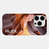 Coques Case-Mate iPhone Canyon Wave Sandstone Motif Tons de Terre (Verso (horizontal))