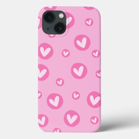 Coques Case-Mate iPhone Capa IPhone Padrão de Corações Rosa (Verso)