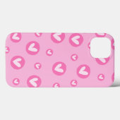 Coques Case-Mate iPhone Capa IPhone Padrão de Corações Rosa (Verso (horizontal))