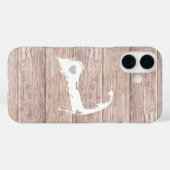 Coques Case-Mate iPhone Cape Cod Silhouette Rustique Look Bois (Verso (horizontal))