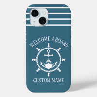 Capitaine de bienvenue nautique Ancre de bateau Bl