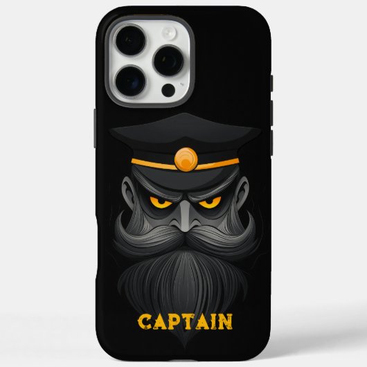 Coques Case-Mate iPhone Capitaine en colère Noir (Verso)