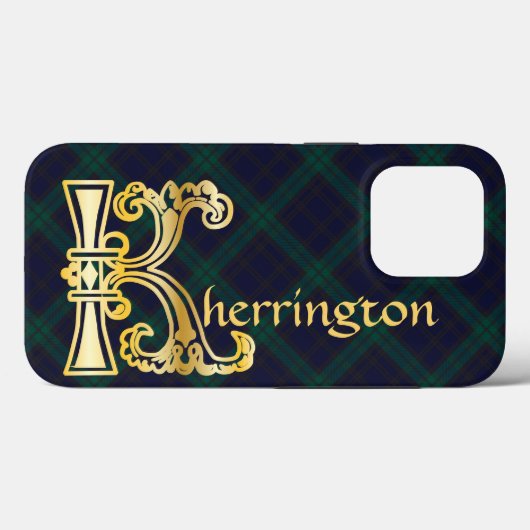 Coques Case-Mate iPhone Capitale décorative botanique médiévale K (Verso (horizontal))