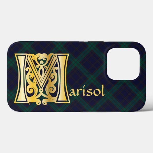 Coques Case-Mate iPhone Capitale décorative botanique médiévale M (Verso (horizontal))