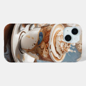 Coques Case-Mate iPhone Cappuccino avec mousse de crème (Verso (horizontal))