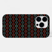 Coques Case-Mate iPhone Capri à carreaux tartan moderne rouge et bleu (Verso (horizontal))