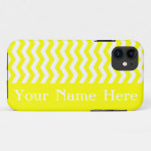 Coques Case-Mate iPhone Capri Lemon Wave Chevron avec nom (Dos (Horizontal))
