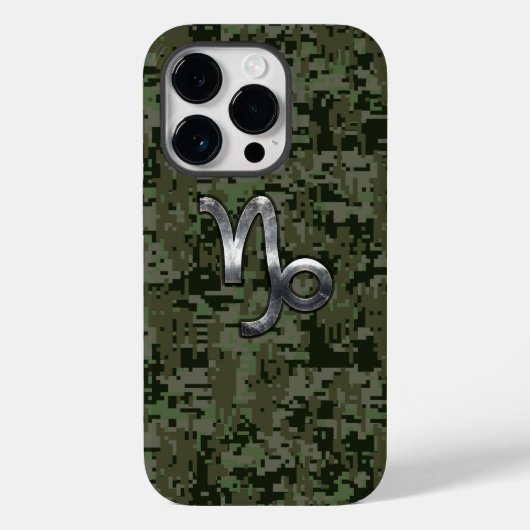 Coques Case-Mate iPhone Capricorn Zodiac Connexion Camo vert olive (Verso)