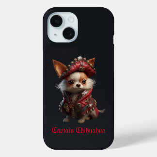 Coque Pour iPhone 15 Captain Chihuahua