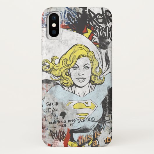 Coques Case-Mate iPhone Capteurs de bande dessinée Supergirl 3 (Dos)