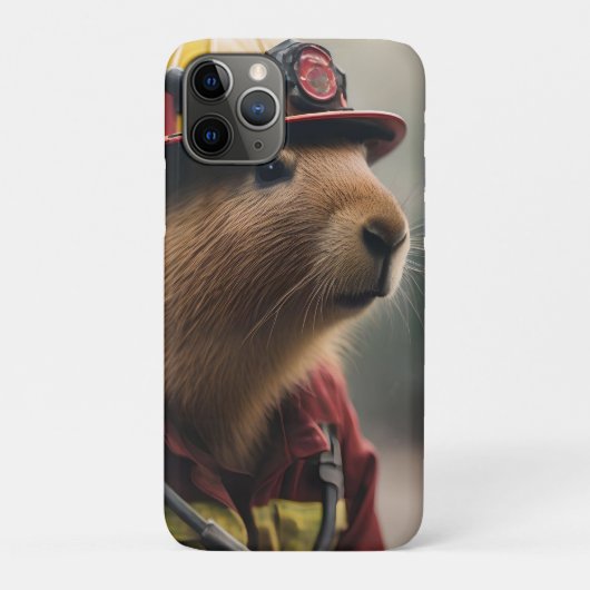Coques Case-Mate iPhone "Capybara à la Secourt : Pompier Extraordinair (Dos)