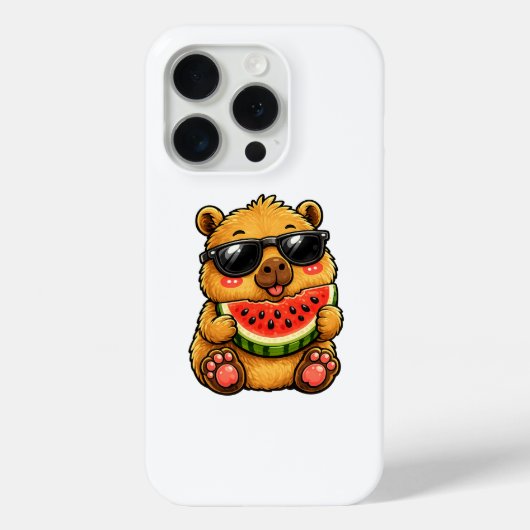 Coques Case-Mate iPhone Capybara Cool Melon d'Été (Verso)