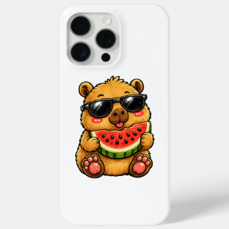 Coque iPhone 15 Pro Max Capybara Cool Melon d'Été