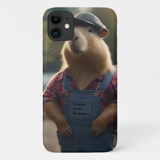 Coques Case-Mate iPhone "Capybara Mechanic : Grease, engrenages et Good Vi (Dos)