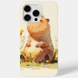 Coque iPhone 15 Pro Max Capybara Profitant de la Vie