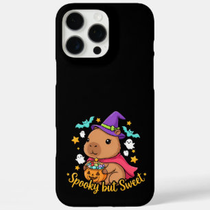 Coques iPhone 16 Pro Max Capybara Sorcière d'Halloween Effrayant mais Migno