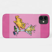 Coques Case-Mate iPhone Caquets et chatons Carton rose (Dos (Horizontal))