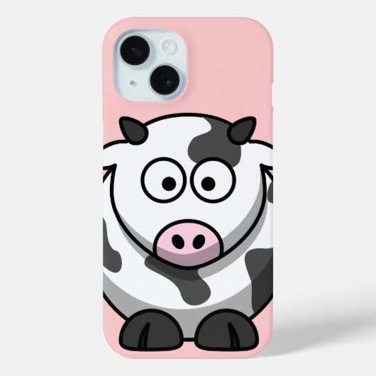 Coques Case-Mate iPhone Caractère de dessin de vache mignonne (Verso)