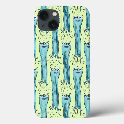 Coques Case-Mate iPhone Caractère de monstre Alien de pieuvre mignonne (Verso)