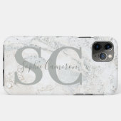 Coques Case-Mate iPhone Caractère graphique gras marbre initial (Dos (Horizontal))