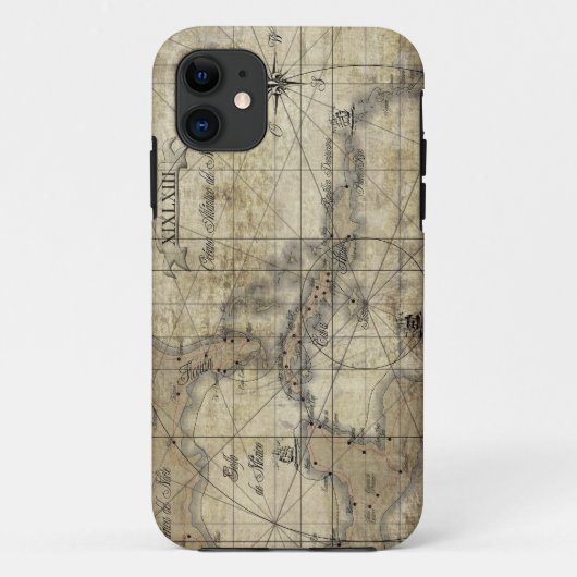 Coques Case-Mate iPhone Caraïbes - ancienne carte (Dos)