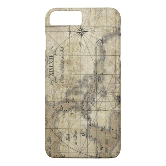 Coques Case-Mate iPhone Caraïbes - ancienne carte (Dos)