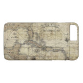 Coques Case-Mate iPhone Caraïbes - ancienne carte (Dos (Horizontal))
