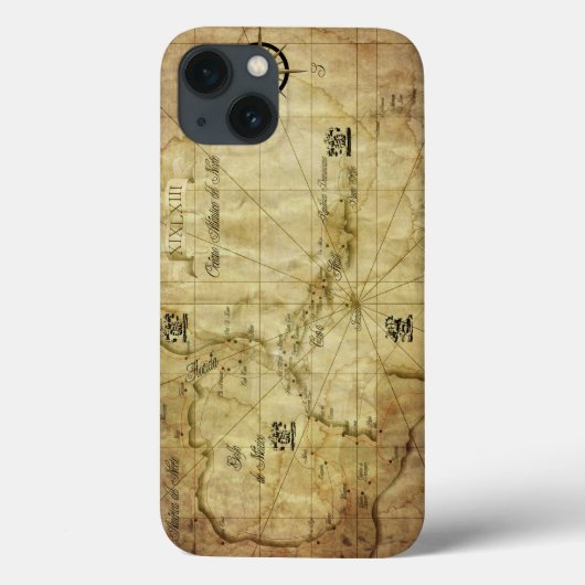 Coques Case-Mate iPhone Caraïbes - carte ancienne (Verso)