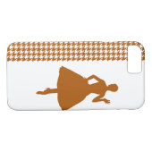 Coques Case-Mate iPhone Caramel Houndstooth moderne avec mode Silhouette (Dos (Horizontal))