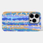 Coques Case-Mate iPhone Caramel orange Turquoise Abstrait en gras (Verso (horizontal))