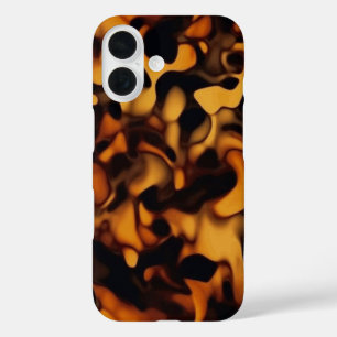 Coques iPhone 16 Carapace de Tortue Motif Carapace Ambre Marron