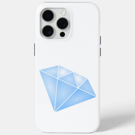 Coques Case-Mate iPhone Carat diamant bleu brillant (Verso)